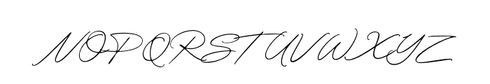 Excellent Signature Font UPPERCASE