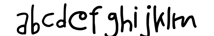Excitedly Regular Font LOWERCASE