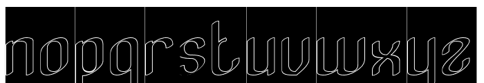 Exquisite-Hollow-Inverse Font LOWERCASE