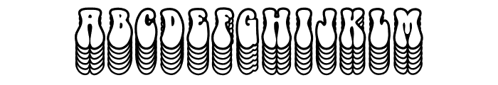 Extra Groovy Stacked Font UPPERCASE