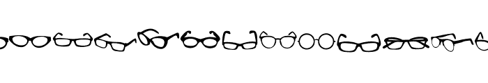 Eye Glasses Font UPPERCASE