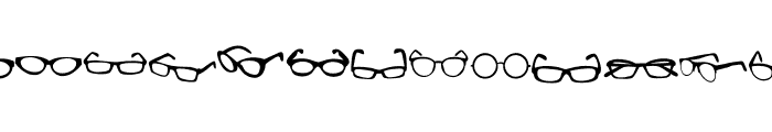 Eye Glasses Font LOWERCASE