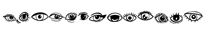 Eye Font UPPERCASE