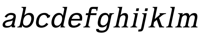 FABIA ITALIC Font LOWERCASE