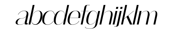 FASCINA Light Italic Font LOWERCASE
