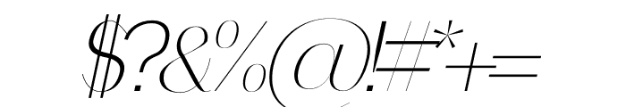 FASCINA Thin Italic Font OTHER CHARS