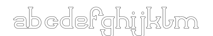 FICTION-Hollow Font LOWERCASE