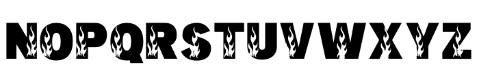 FIRE FLAME Bold Font LOWERCASE