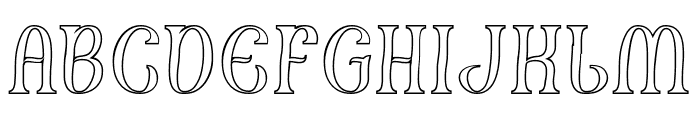 FISHERMAN-Hollow Font UPPERCASE