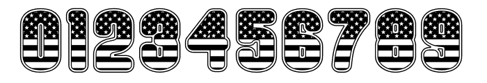 FLAG USA Font OTHER CHARS