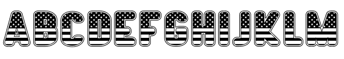 FLAG USA Font UPPERCASE