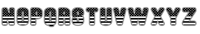 FLAG USA Font UPPERCASE