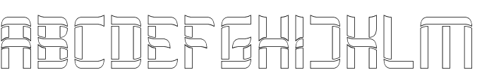 FLOATING ON SPACE-Hollow Font UPPERCASE