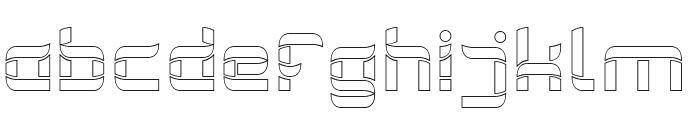 FLOATING ON SPACE-Hollow Font LOWERCASE