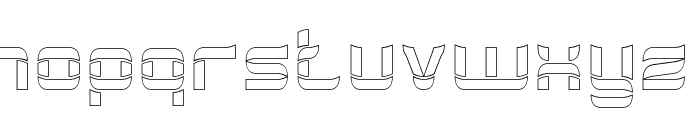 FLOATING ON SPACE-Hollow Font LOWERCASE