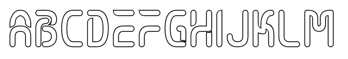 FLOWING AIR-Hollow Font UPPERCASE