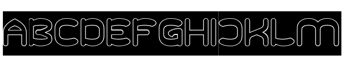 FLOWING THOUGHT-Hollow-Inverse Font UPPERCASE