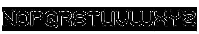 FLOWING THOUGHT-Hollow-Inverse Font UPPERCASE