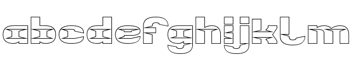 FLYING SAUCER-Hollow Font LOWERCASE