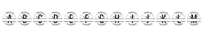 FLorist Monogram Font UPPERCASE