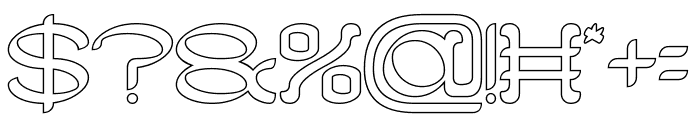 FOLK MUSIC-Hollow Font OTHER CHARS