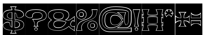 FORTUNE MAKER-Hollow-Inverse Font OTHER CHARS