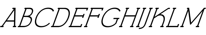 FT Getcode Pro Light Italic Font UPPERCASE