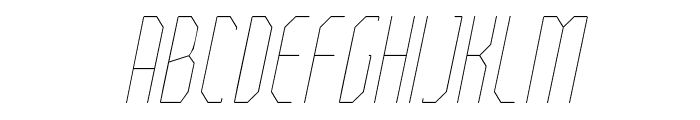 FTBetonThinCompressedItalic Font LOWERCASE