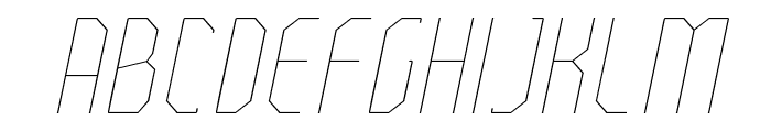 FTBetonThinExpandedItalic Font LOWERCASE