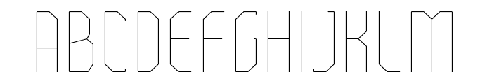 FTBetonThinExpanded Font LOWERCASE