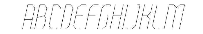 FTBetonThinItalic Font LOWERCASE