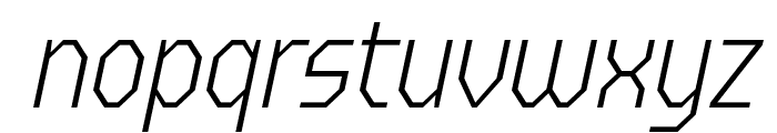 FX Gerundal Extra Light Italic Font LOWERCASE