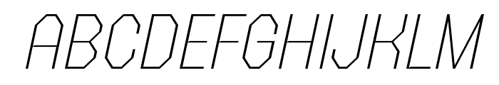 FX Gerundal Thin Italic Font UPPERCASE