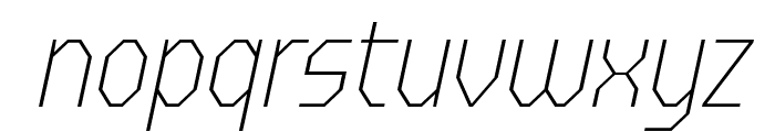 FX Gerundal Thin Italic Font LOWERCASE