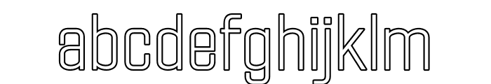FXNeofara-ExtraLightOutline Font LOWERCASE