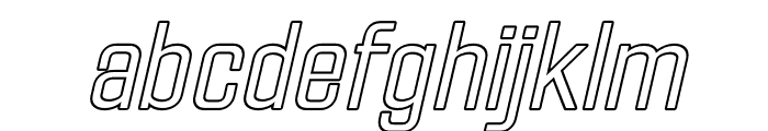 FXNeofara-LightItalicOutline Font LOWERCASE