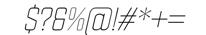 FXNeofara-ThinItalic Font OTHER CHARS
