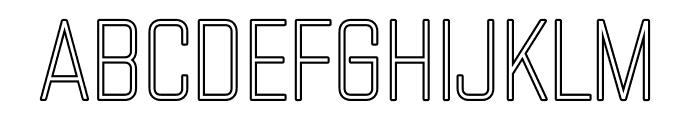 FXNeofara-ThinOutline Font UPPERCASE