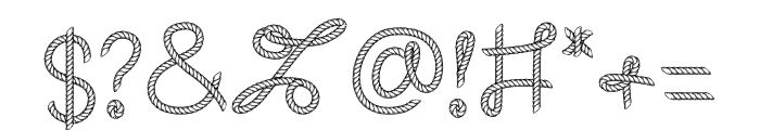 Face Rope Dtiled Outline Regular Font OTHER CHARS