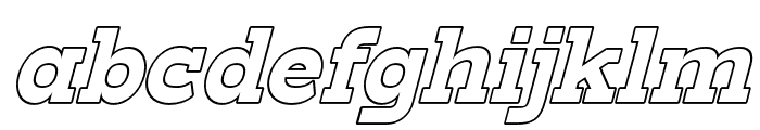 Faizer-ItalicOutline Font LOWERCASE