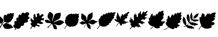 Fall Autumn Leaf Font LOWERCASE