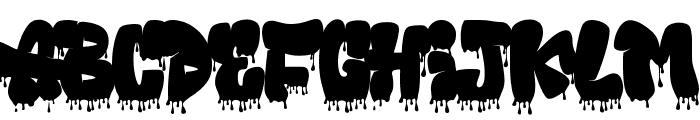Fallaxe (Drip) Graffiti Font UPPERCASE