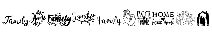 Family bundle Font OTHER CHARS