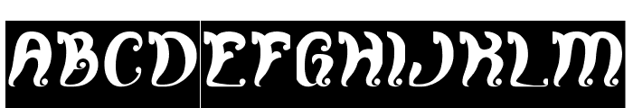 Fancy Curly-Inverse Font UPPERCASE