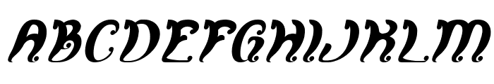 Fancy Curly Italic Font UPPERCASE