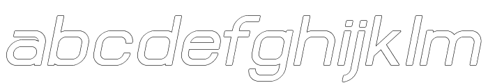 Fartage Outline Italic Font LOWERCASE