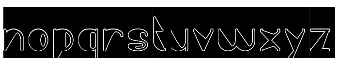 Fashion Style-Hollow-Inverse Font LOWERCASE