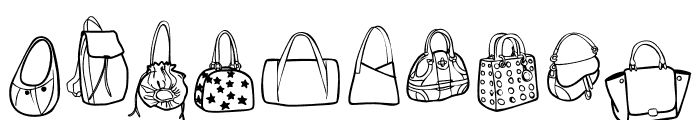 Fashion bag Font OTHER CHARS