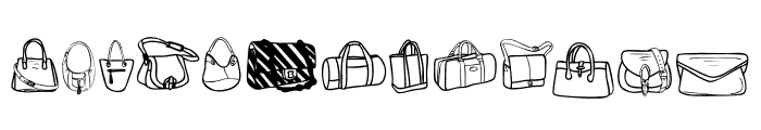 Fashion bag Font UPPERCASE