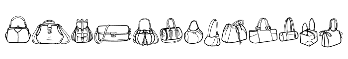 Fashion bag Font UPPERCASE